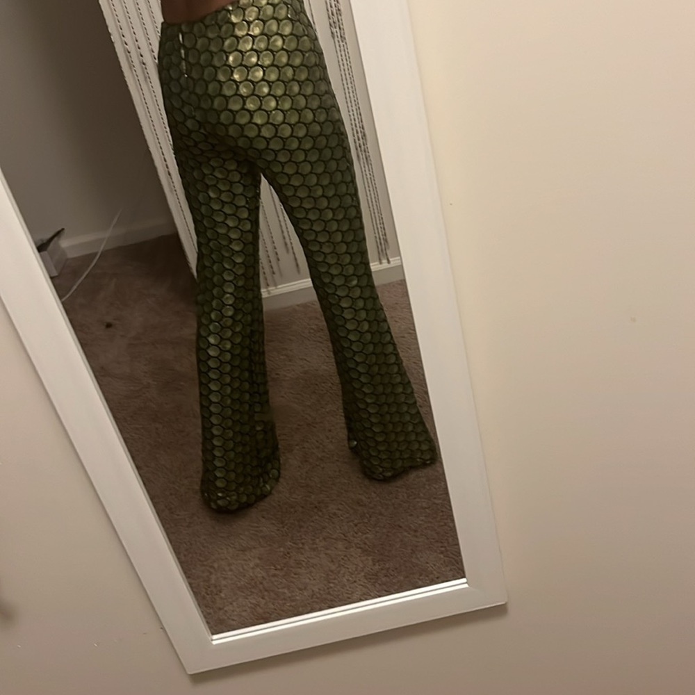 Free People sz zero sequin embroidered flare pants - Picture 5 of 6